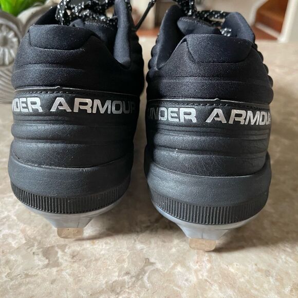 UNDER Armour Men's UA Yard Low ST Baseball Cleats - Black NEW size 7 - Picture 3 of 8